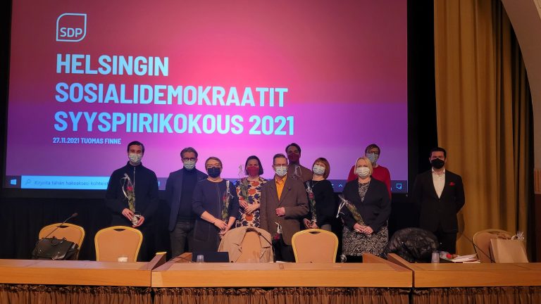 Helsingin sosialidemokraattien syyspiirikokous otti kantaa kaupungin työntekijöiden puolesta