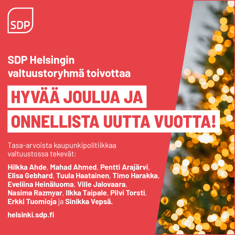 Rauhallista joulun aikaa ja hyvää uutta vuotta